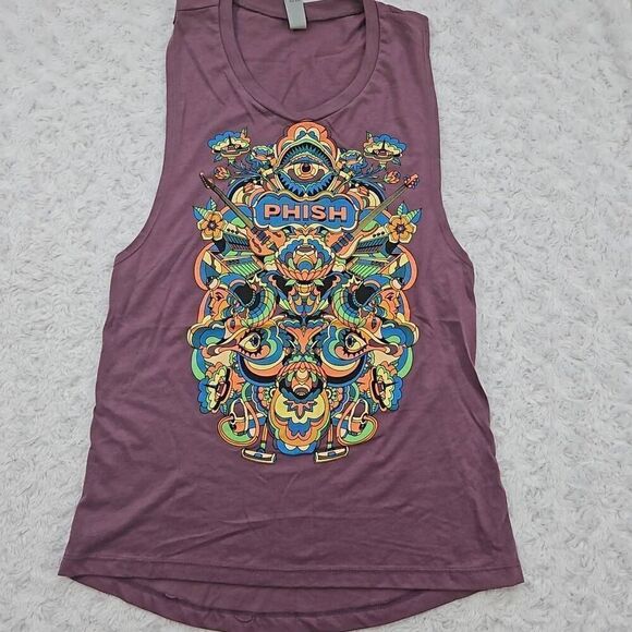 Womens size XS Phish purple multicolored psychedelic tank top music festival - Picture 1 of 7